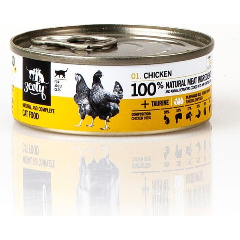 3Coty Chicken - wet cat food - 80g