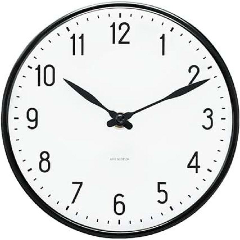 Arne Jacobsen Clocks Arne Jacobsen - Station Wall Clock - Ø16 cm - Black