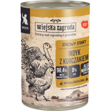 Wiejska Zagroda Kittens Turkey with chicken - wet cat food - 400g