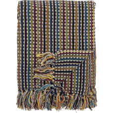 Bloomingville - Lazzario Recycled Cotton Throw 160x130 cm - Blue