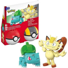 Mega Bloks – Pokemon Poke Ball - Bulbasaur & Meowth (JCR82)