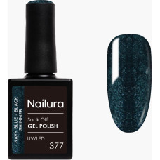 Nailura - Gel Polish 377 - Navy Blue/Black Shimmer - 10 ml