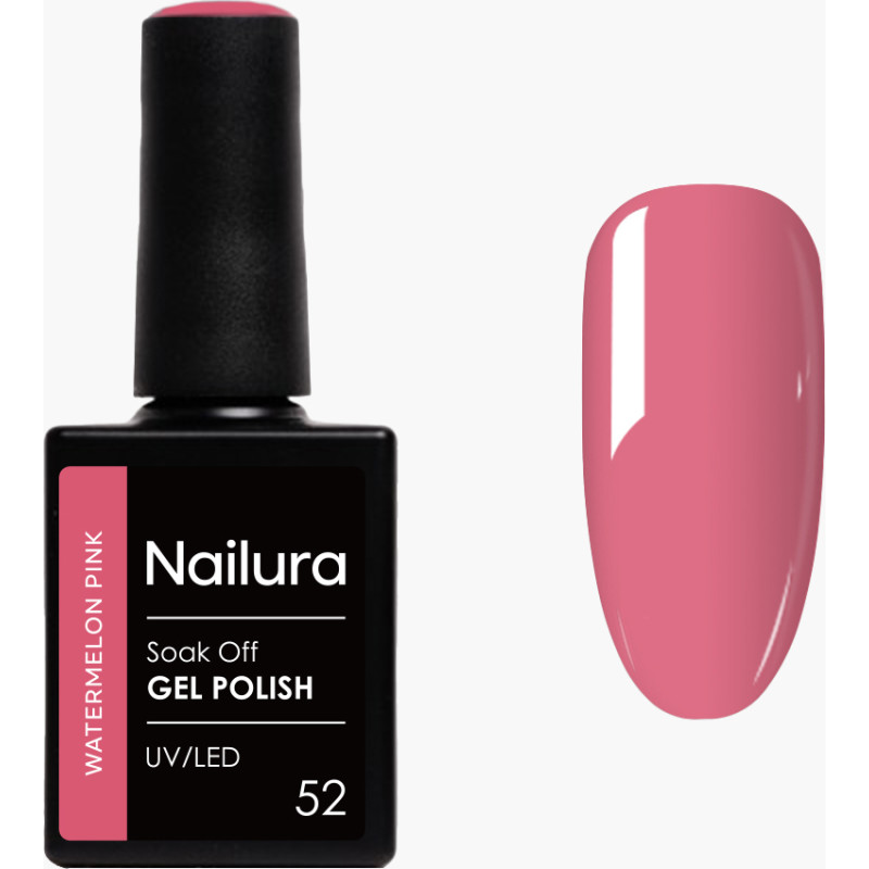 Nailura - Gel Polish 52 - Watermelon Pink - 10 ml