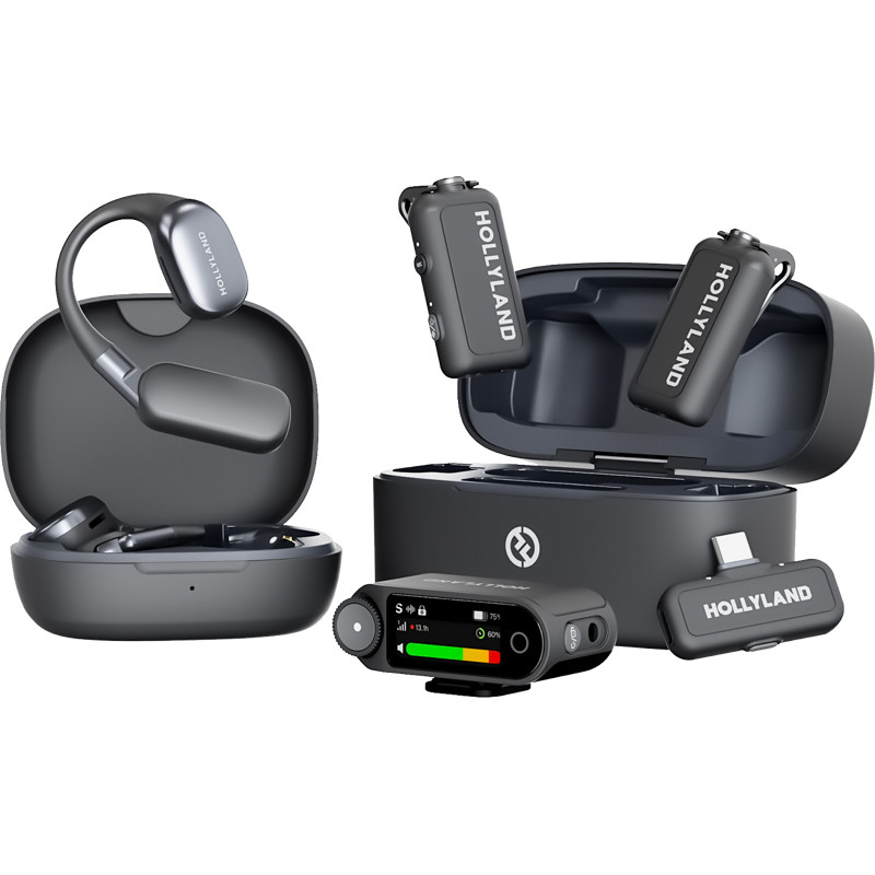Hollyland - LARK MAX 2 Ultimate Combo with OWS Monitor Earphone + Camera RX + USB-C RX