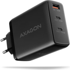 Axagon ACU-DPQ100 GaN Wall charger, 3x port (USB + dual USB-C), PD3.0/QC4+/PPS/Apple, 100W, black
