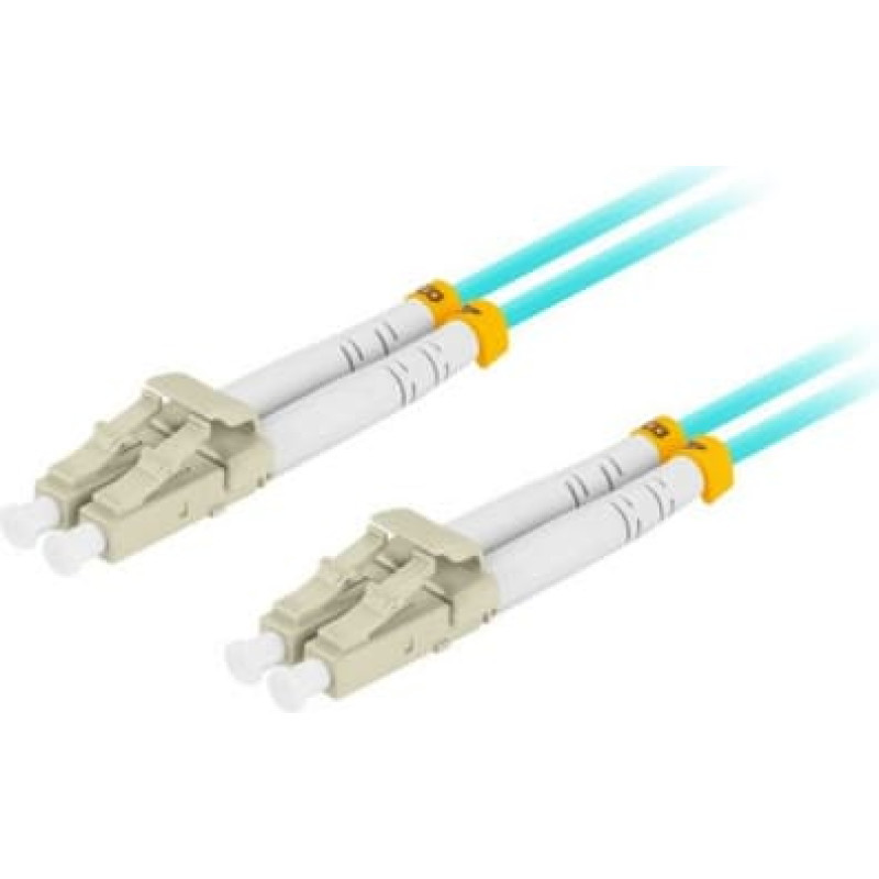 Lanberg Fiber optic patch cord MM LC/UPC-LC/UPC DUPLEX 3.0MM OM3 50/125 LSZH 2M Aqua