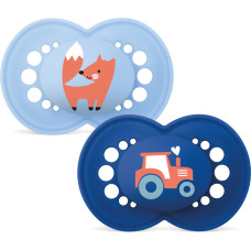 MAM - Original Silk 2p Box V - Blue - 16-36 months