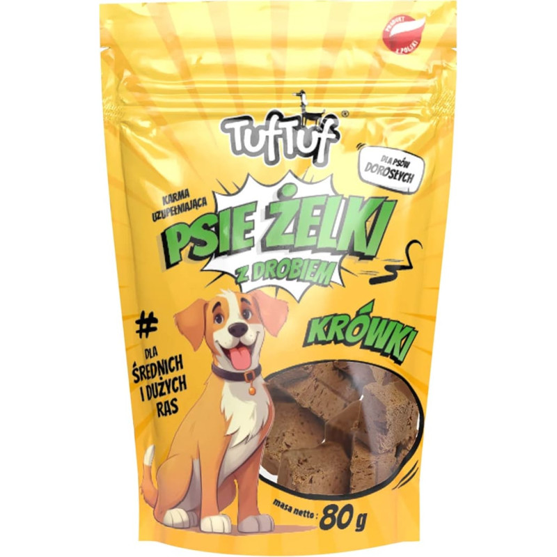 Tuftuf TUF TUF Psie żelki - poultry fudge - dog treat - 80g