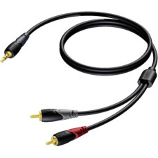 Procab 3,5 MM JACK MALE STEREO -2X RCA/CINCH MALE 3 M
