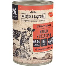 Wiejska Zagroda Rabbit with veal for kittens - wet cat food - 400g