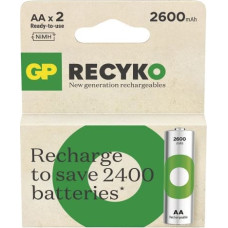 Gp Battery Batteries R6/AA NI-MH 2 600mAh blister 2pcs.
