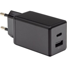 Patona Premium Charger GaN PD45W 1xUSB-C 1xUSB-A PD3.0 QC3.0 Black