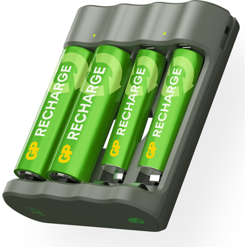 Gp Batteries GP - Recharge Battery Charger, B441 (USB), incl. 2 x AA 2100 mAh + 2 x AAA 800 mAh Batteries