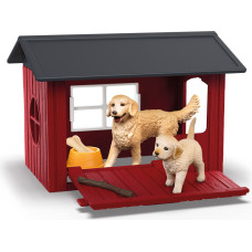 Schleich - Dog kennel with 2 golden retrievers - (42722)