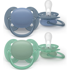 Philips Avent Ultra soft soother, 6-18m, Grey/Green