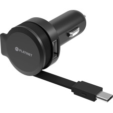 Platinet car charger 1xUSB 2,4A + USB-C cable (44652)