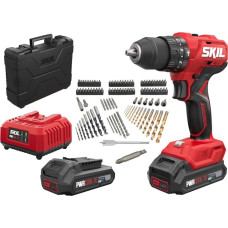 Skil_Red Akum. smūginis gręžtuvas 3021HC 20V 2x2Ah su priedais 100vnt