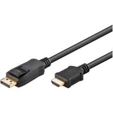 Micro_Connec Kabelis MICRO_CONNEC HDMI M, Dipslay port M, 2m, juodas