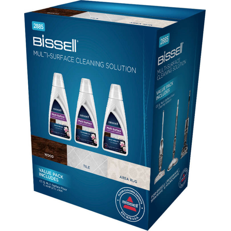 Bissell - Floor Cleaning Solution for CrossWave, SpinWave & HydroWave - 3 x 1 liter