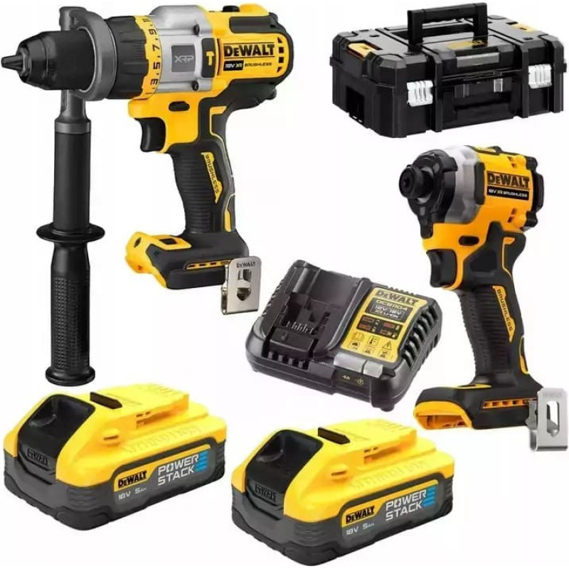Dewalt ZESTAW COMBO 18V DCK2052H2T (DCD999, DCF850) 2x5,0Ah POWERSTACK TSTAK