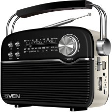 Sven Speaker SVEN SRP-500, black (3W, Bluetooth,FM/AM/SW, USB, microSD, AUXt, battery)