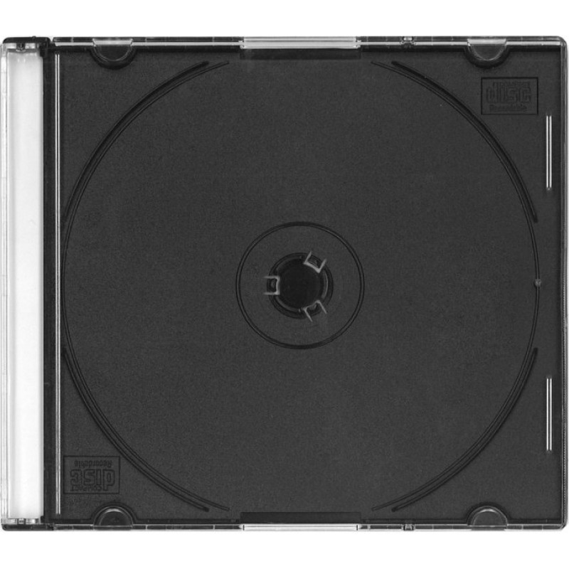 Omega CD box Slim PL, black (44843)