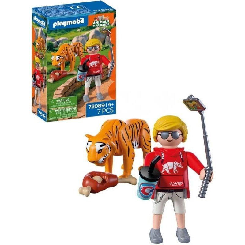 Playmobil - Zoo: Tiger and Visitor (72089)