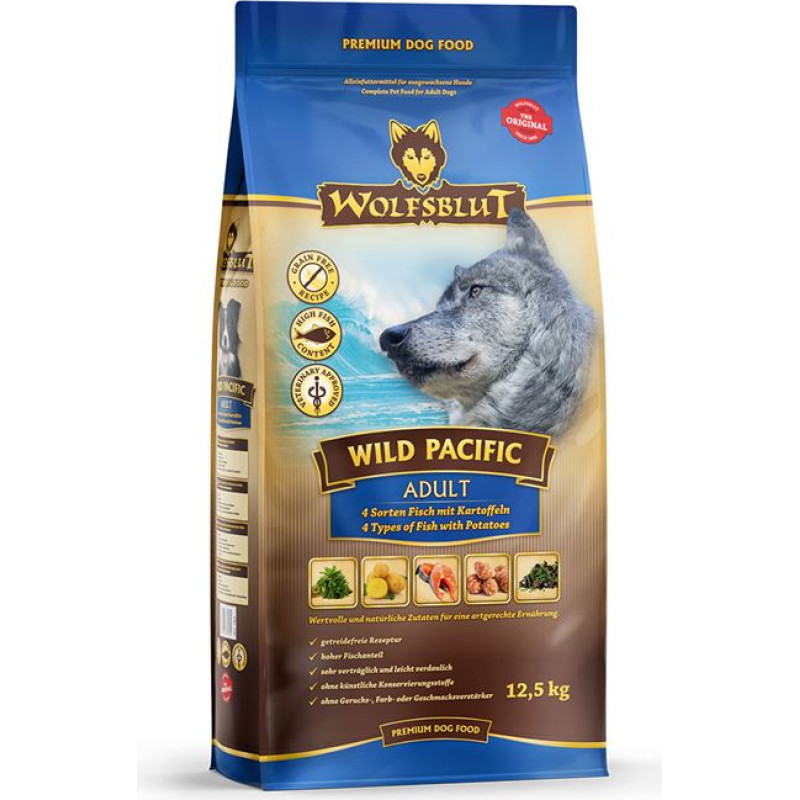 Wolfsblut - Dogfood - Wild pacific adult - 12,5 kg. - (wb036)