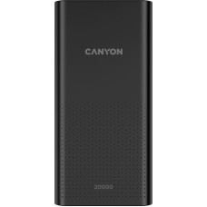 Canyon PB-2001, Power bank 20000mAh Li-poly battery, Input 5V/2A , Output 5V/2.1A(Max), 144*69*28.5mm, 0.440Kg, Black
