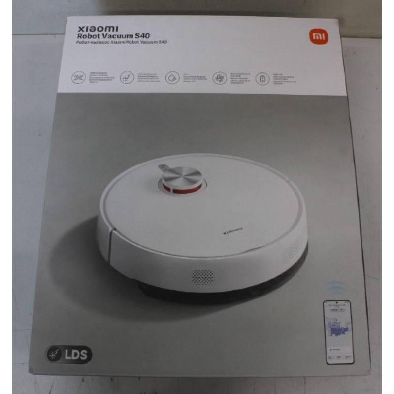Xiaomi Robot Vacuum S40 EU | Xiaomi Robot Vacuum S40 EU | Wet&Dry | 5200 mAh | Dust capacity 0.52 L | 10000 Pa | White | DAMAGED PACKAGING | 24 month(s)