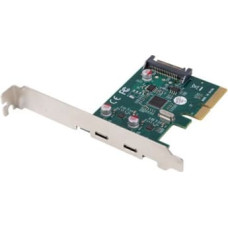 Lanberg Network card PCI EXPRESS X1 -> 2X USB-C 3.2 GEN 2X1 led low profile