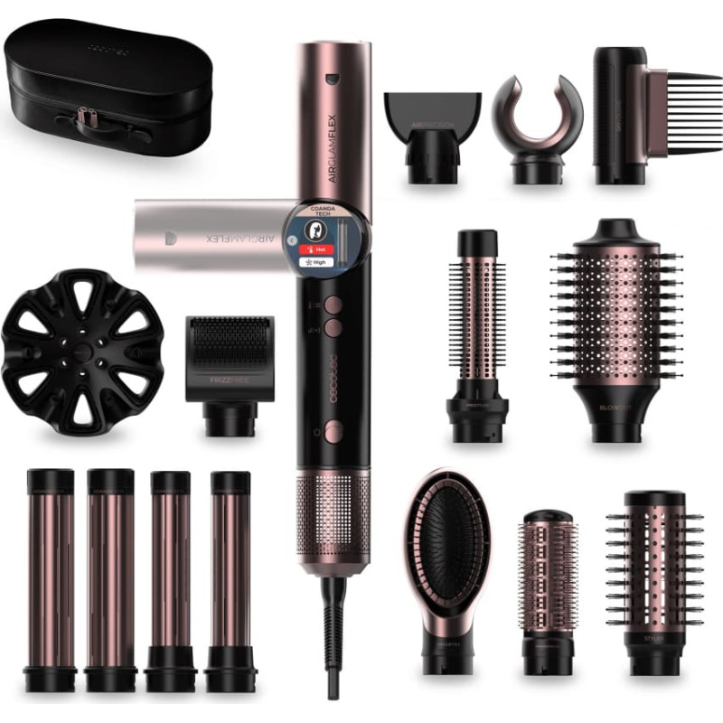 Cecotec Styling Brush | AirGlam 14in1 Flex Black | Ion conditioning | Barrel diameter 32 mm/35 mm | 1400 W | Black