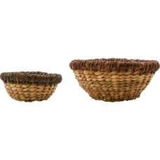 House Doctor - HDLogan Basket - Nature/French roast/Mulberry