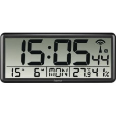 Hama jumbo digital radio wall clock black
