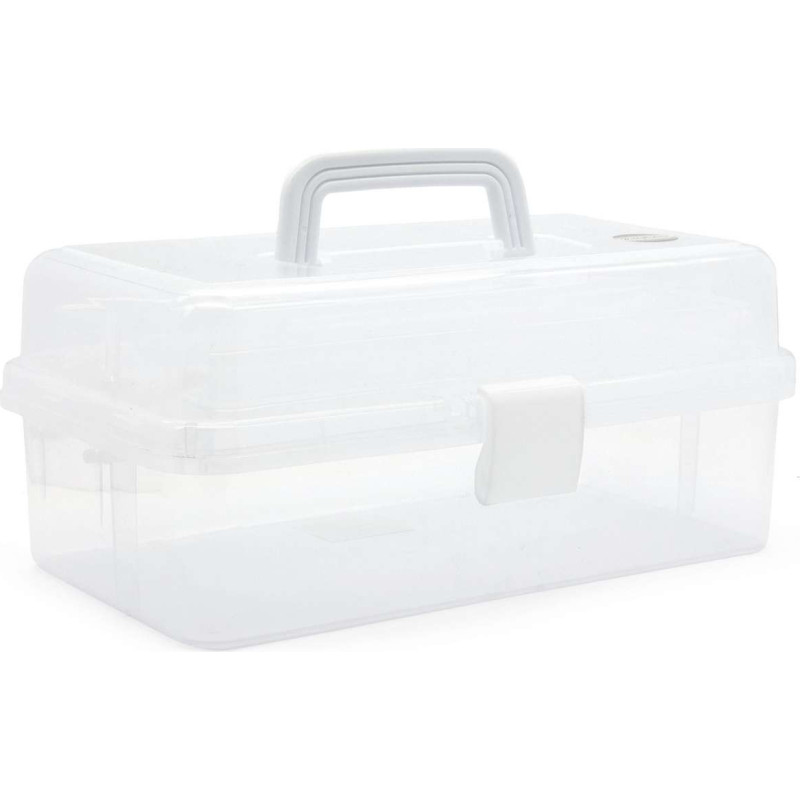 Toymax - Storage box with 2 shelves, 31 x 14.2 x 17.5 cm, clear (714225)