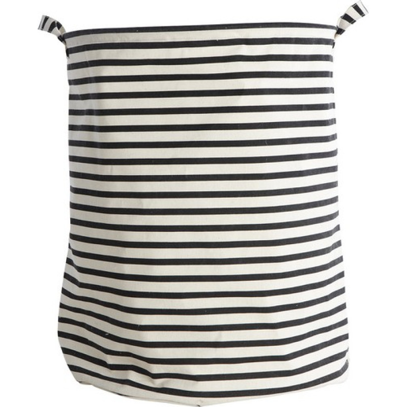 House Doctor - Stripes Laundry Bag Stripes - H50 cm - Black/White