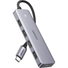 Ugreen Hub 4-in-1 USB-C Adapter to 4× USB 3.0 + USB-C Grey
