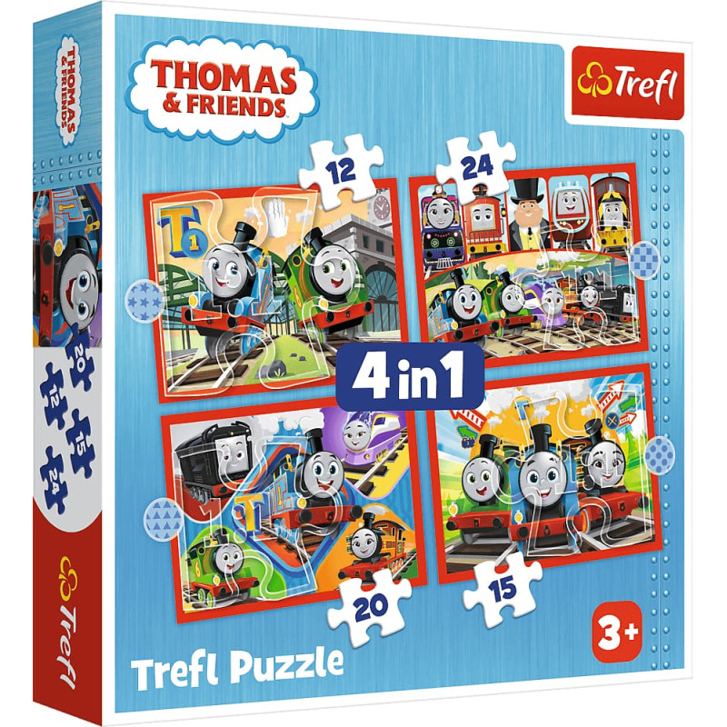 Trefl THOMAS & FRIENDS 4 dėlionių rinkinys „Thomas“
