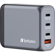 Verbatim GNC-100 GaN Charger 4 Port 100W USB A/C (EU/UK/US)