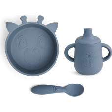 Nuuroo - Elias silicone dinner set 3-pack - Bering Sea