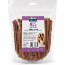 Petitto Soft goose meat strips - dog treat - 500g