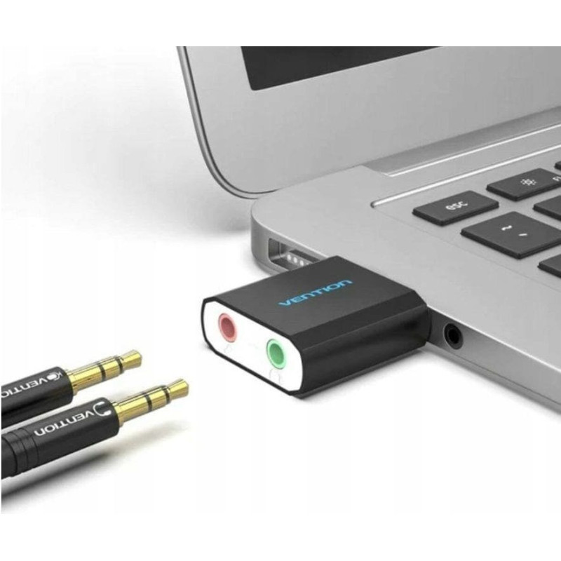 Vention USB External Sound Card Black Metal Type