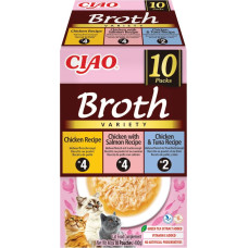 Inaba Ciao Broth with chicken, salmon and tuna - cat treats - 10x40g