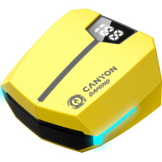 Canyon GTWS-2, Gaming True Wireless Headset, BT 5.3 stereo, 45ms low latency, 37.5 hours, USB-C, 0.046kg, yellow