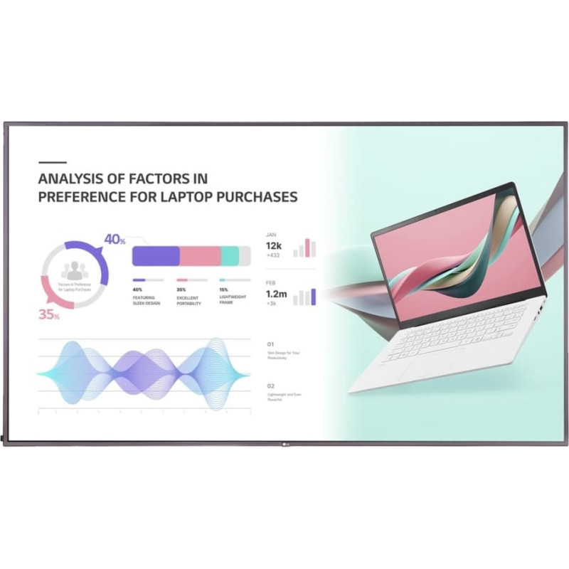 LG 43UL3J-M Signage Display 43inch ADS UHD 300 cd/m2 1.200:1 WebOS speaker