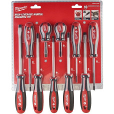 Milwaukee SCREWDRIVER SET 10pcs. (PH&PZ&SL)