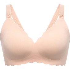 Momcozy YN46 (L) | Bezszwowy Kwiatowy Biustonosz do Karmienia Push-up | Cielisty Floral