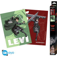 Abysse Attack On Titan - Set of 2 Posters - Levi And Mikasa
