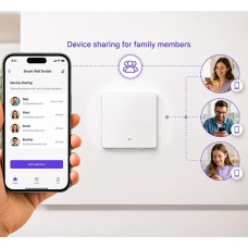 Qoltec 52719 Smart 1-Gang Light Switch | Wi-Fi | Timer | Tuya | Smart life | White