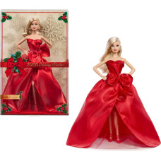 Mattel BARBIE HOLIDAY kolekcinė lėlė raudona suknele (JJX65)